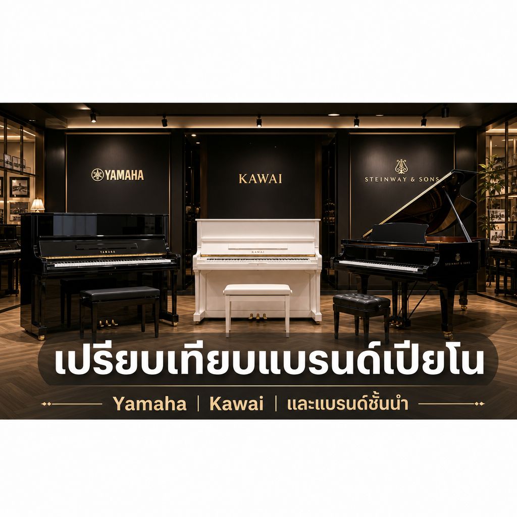 เปรียบเทียบแบรนด์เปียโนในตลาดไทย: Yamaha, Kawai และตัวเลือกที่คุ้มค่าสำหรับทุกงบ