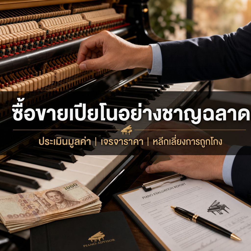 ซื้อขายเปียโนอย่างชาญฉลาด: วิธีประเมินมูลค่า เจรจาราคา และหลีกเลี่ยงการถูกโกง